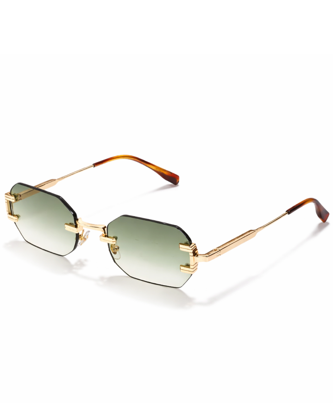 Ochelari de soare Unisex - Gold Diamond | Protecție UV400 + Toc piele inclus