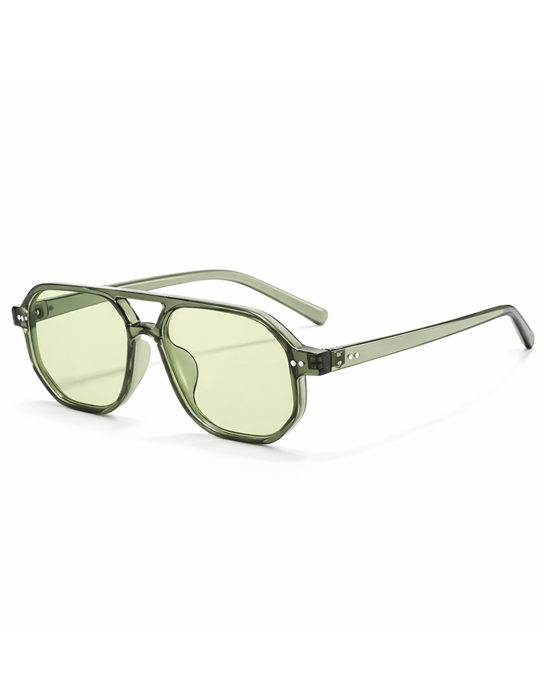 Ochelari de soare Unisex - Green Sha | Protecție UV400 + Toc piele incluss