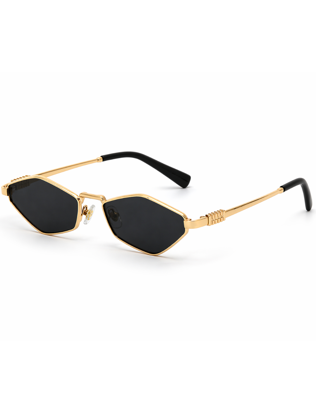 Ochelari de soare Unisex - Gold Shape | Protecție UV400 + Toc piele inclus